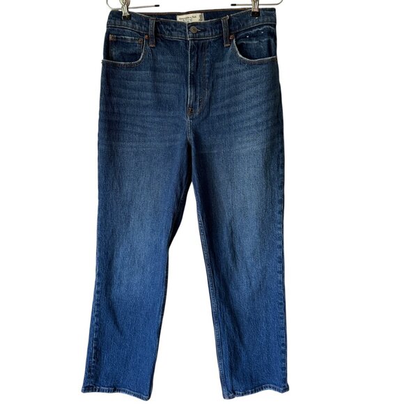 Ambercrombie & Fitch The 90's Straight Ultra Rise Sz 29/8S Med Wash 26" Inseam - Picture 1 of 15